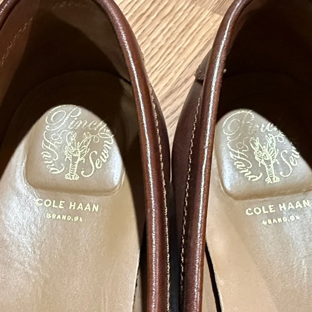 Cole Haan Classic Brown Leather Loafers - Picture 2 of 5